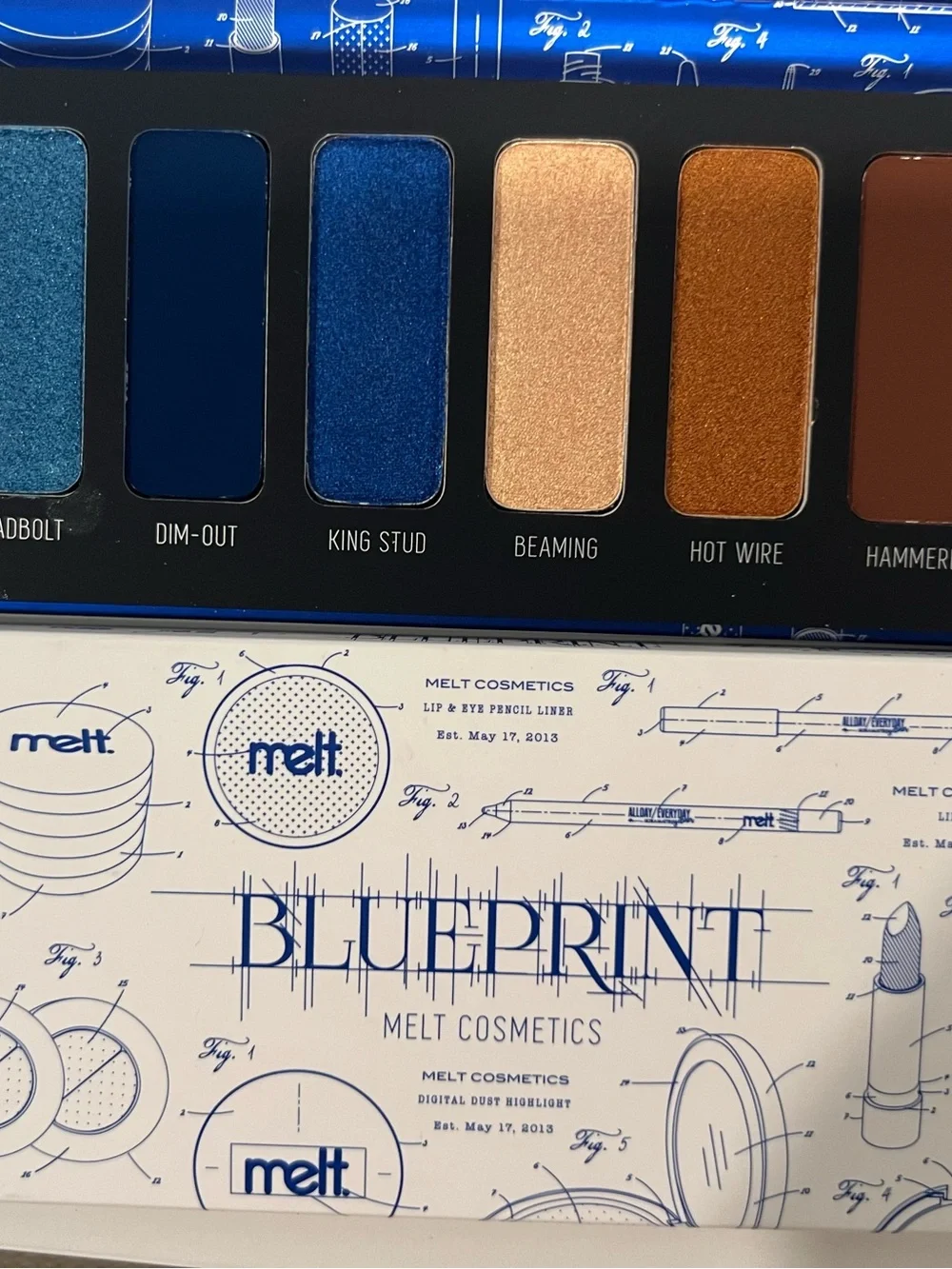 NIB MELT COSMETICS BLUEPRINT PALETTE
